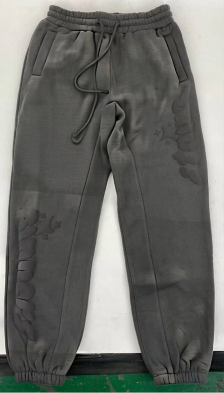 “SAINTS & SINNERS” Cuffed Sweats Gray