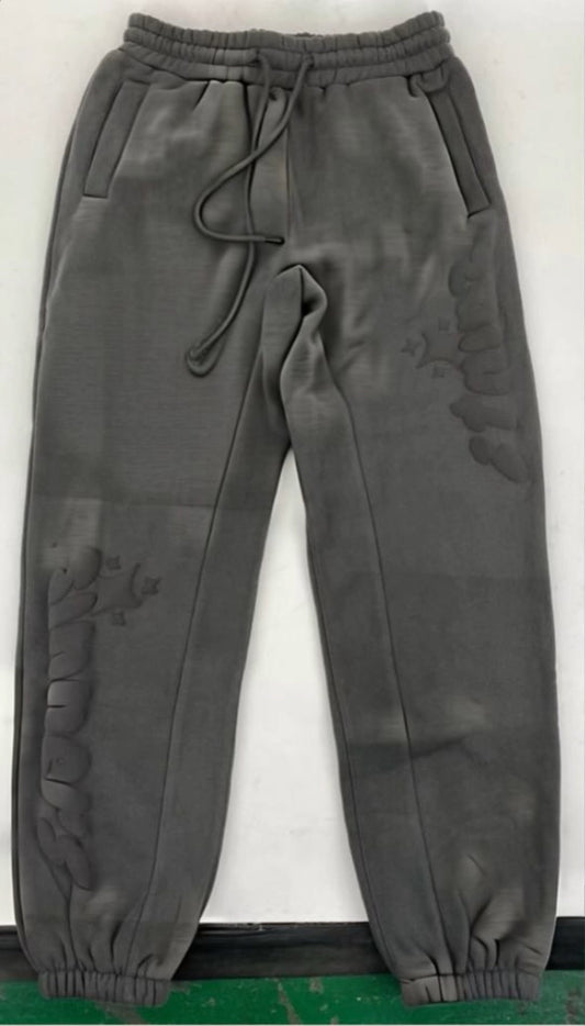 “SAINTS & SINNERS” Cuffed Sweats Gray